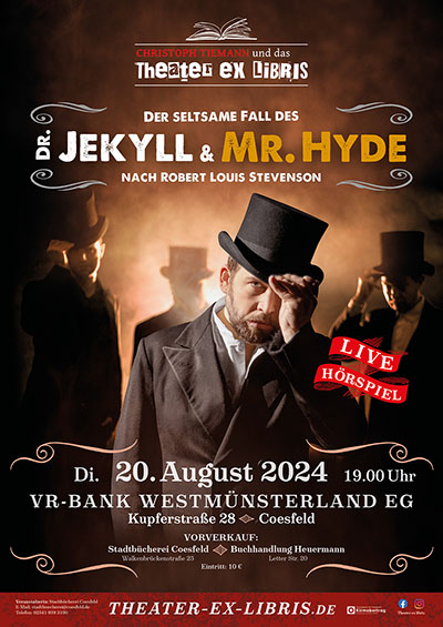 Theater ex libris: Der seltsame Fall des Dr. Jekyll und Mr. Hyde  Live-Hörspiel nach Robert Louis Stevenson in Coesfeld