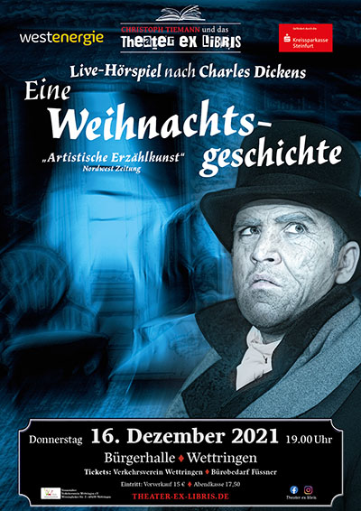 Christoph Tiemann & das Theater ex libris: Charles Dickens Weihnachtsgeschichte - Live-Hörspiel