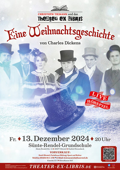 Live-Hörspiel "Charles Dickens Weihnachtsgeschichte" mit dem Theater ex libris in Hörstel, 2024